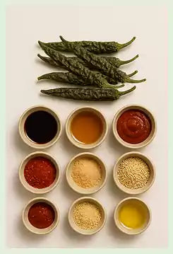 2Korean Temple Food in Autumn_Seasonal Vegan Recipes_Ingredients for Gochu Bugak Jorim