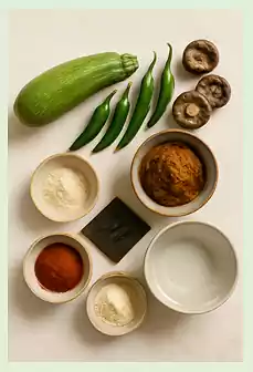 3Korean Temple Food_Seasonal Vegan Recipes_Ingredients for Aehobak Doenjang-jjigae