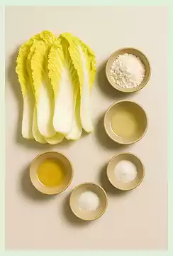 4Korean Temple Food in Autumn_Seasonal Vegan Recipes_Ingredients for Baechu Jeon