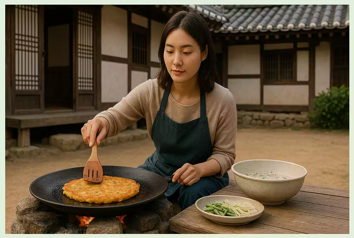 Kimchi Pancake_Golden Recipe_Serving Kimchi Pancake