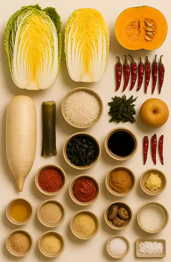 Korean Temple Food in Winter : Seasonal Vegan Recipes for a Healthy Cold Season 13 21Korean Temple Food in Winter_Seasonal Vegan Recipes_Kimjang Kimch_iIngredients